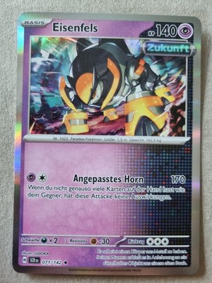Pokémonkarte Eisenfels Holo 071/142 Stellarkrone SCR DE Original