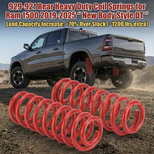 929-921 Rear Heavy Duty Coil Springs for Ram 1500 2019-2025 2WD 4WD XHD 4x4 RED