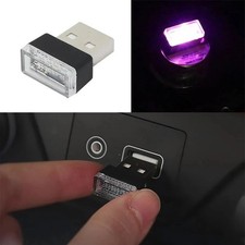 Purple Mini Usb Car Atmosphere Lights Led Cigarette Lighter Decorative Lights