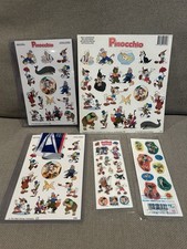 5 Vintage Disney Pinocchio Stickers
