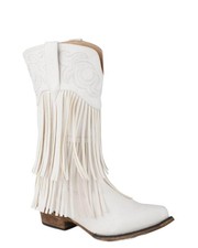 Roper Girls' Rickback Fringe Western Boot - Snip Toe - 09-018-1566-3018 WH