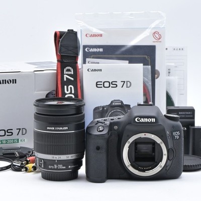 Canon EOS 7D 18.0 MP DSLR Camera w/ EF-S 18-200 IS Lens [Near Mint] US Stock