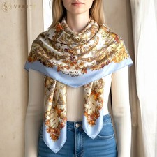 RARE VINTAGE HERMES Silk Scarf "Au Pays de Cocagne" Carre 90 by Zoe Pauwels
