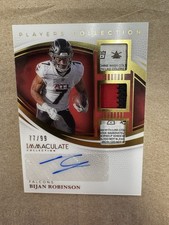 2025 Bijan Robinson Auto /99 Paninit Immaculate Laundry Tag Patch