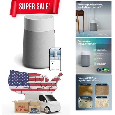 BLUEAIR Air Purifier for Small Room, Bedroom, Home, Cleans 926 sqft in one ho...