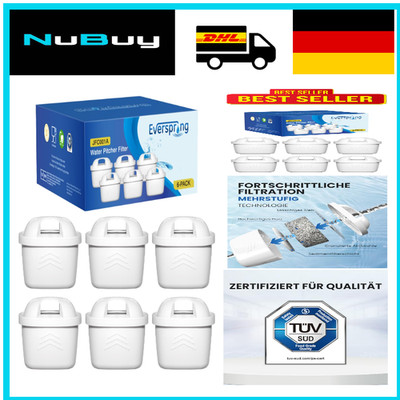 EVERSPRING Wasserfilter Kompatibel mit Brita Maxtra Plus Mavea Anna DuoMax 6