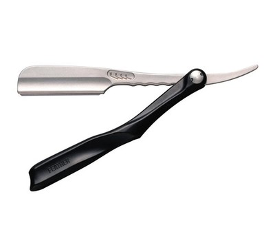 Feather Artist Club SS Folding Black Straight Razor   Pro Replaceable Blade