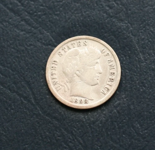 1898 BARBER SILVER DIME  *VERY GOOD DETAILS*