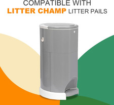 Refill Compatible Litter Champ Refill Bags Pail 6 Pack per 42.6 Foot Length Cat