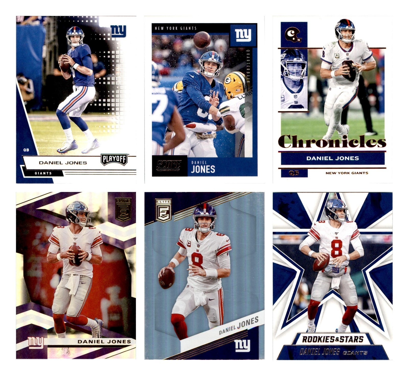 Daniel Jones Lot 6 Football Cards 2020 Panini Playoff New York Giants Colts NFL