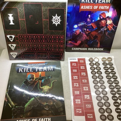 Warhammer 40k Kill Team ASHES OF FAITH BOOK, BOARD, TOKENS no models CM4736