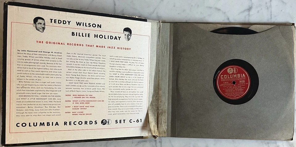 Teddy Wilson Billie Holiday – Hot Jazz Classics 1947 4xShellac 10" 78 RPM VG++ - Image 2 of 4
