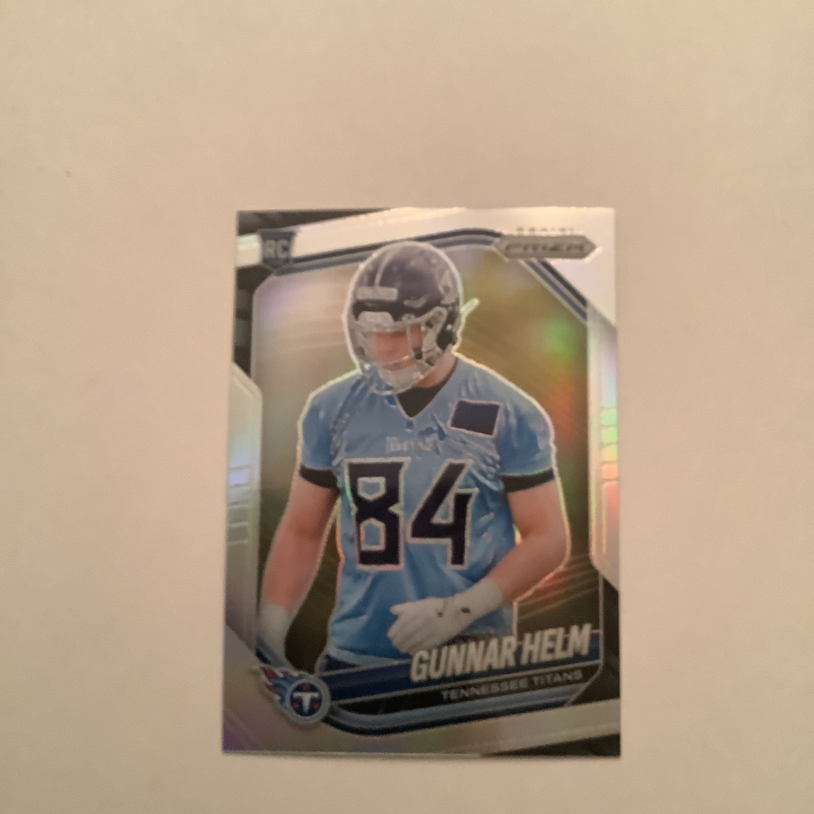 2025 Panini Prizm #359 Gunnar Helm Rookie Silver Prizm RC Tennessee Titans