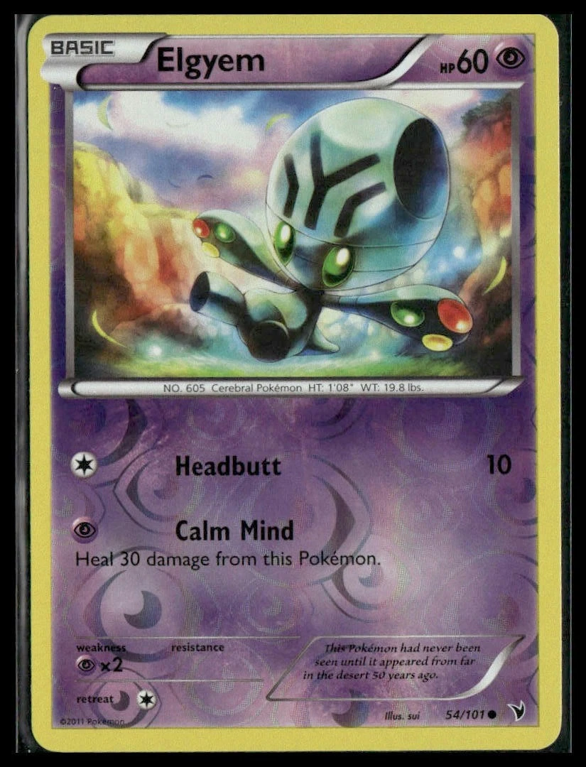 Elgyem #54/101 Reverse Holo Noble Victories VLP