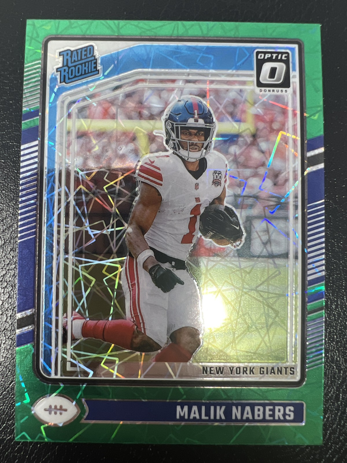 Malik Nabers 2024 Donruss Optic #271 Rookie Green Velocity
