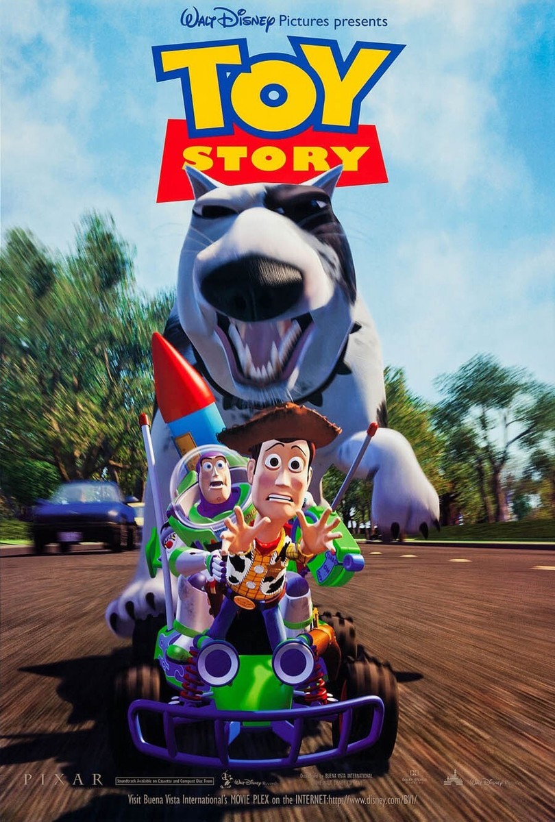 90s 3D レアDisney Pixar Toy Story Poster TOY STORY MOVIE POSTER 1 Sided ORIGINAL CHASE NM 27x40 DISNEY TOM