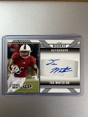 Tra Minter South Alabama SAGE HIT Premier Draft NFL 2020 ROOKIE AUTO