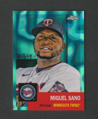 2022 Topps Chrome Platinum Miguel Sano Aqua Lava Refractor /299 #357 Twins