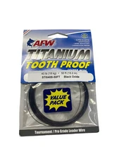 AFW 50FT Titanium Single Strand Leader Wire