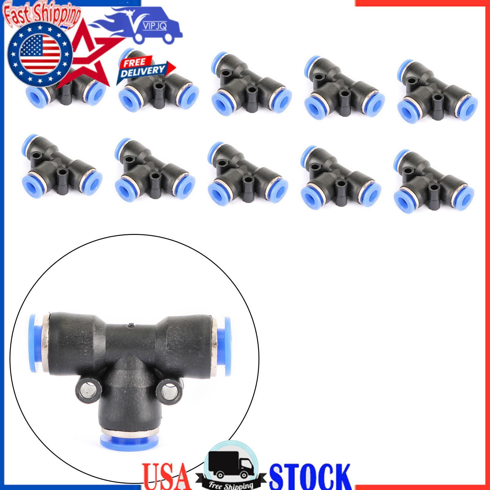 10PCS Pneumatic Air Quick Push to Connect Fitting 1/4