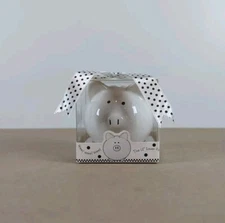 Kate Aspen ~ [Lil' Saver Favor Ceramic White Mini Piggy Bank] - W/Gift Box - NIB