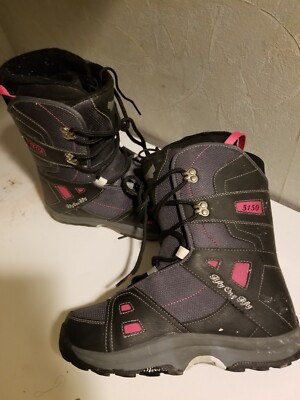 SQUADRON BLACK SNOWBOARDING BOOTS SIZE 8 FIFTY ONE FIFTY  display picture 3