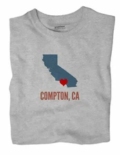 Compton California CA T-Shirt HEART
