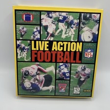 Live ACTION Football CD-ROM PC NFL Big Box (1994) *RARO* Usato