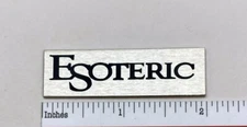 Esoteric Badge Logo Custom Made Aluminum Self Stick