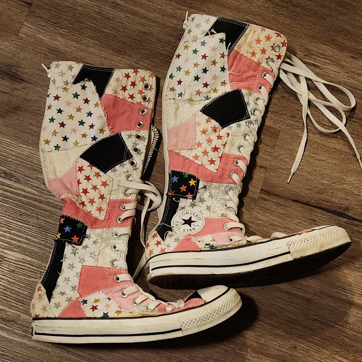 Converse patchwork cheap knee high