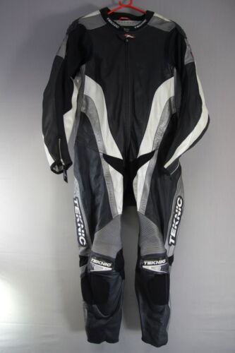 TEKNIC VR II 1 PIEZA TRAJE DE MOTOCICLISTA DE CUERO CON ARMADURA CE Y JOROBA DE CARRERA 48 PULGADAS/XXL