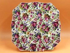 Royal Winton China Summertime Chintz design square cake / sandwich serving plate