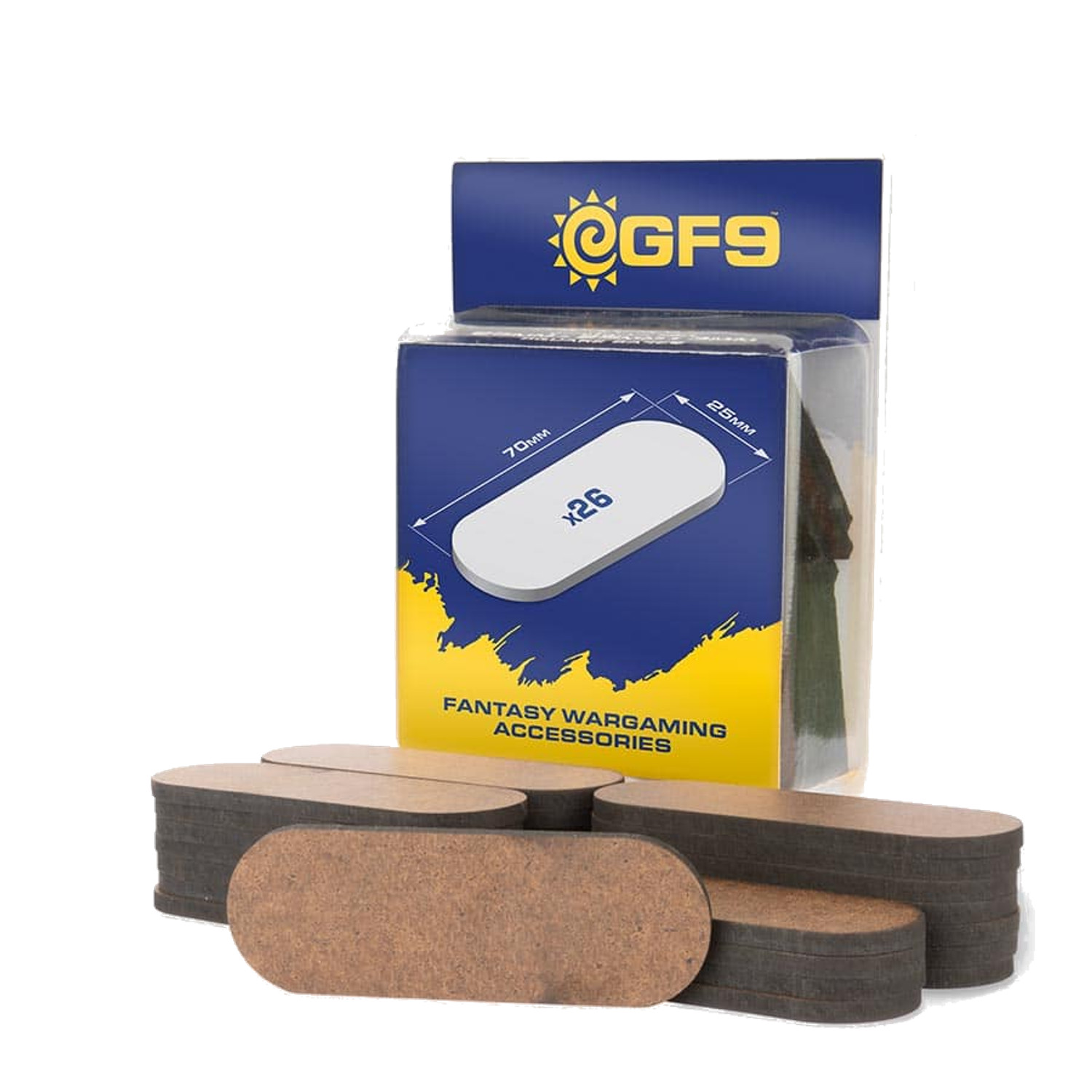 Gale Force 9 Pill MDF Bases 70mm x 25mm 26ct GF9GFM217 2490₽