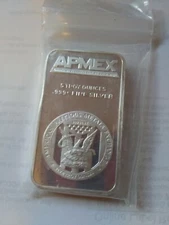 APMEX - 5 Troy oz. .999+ Fine Silver Bar