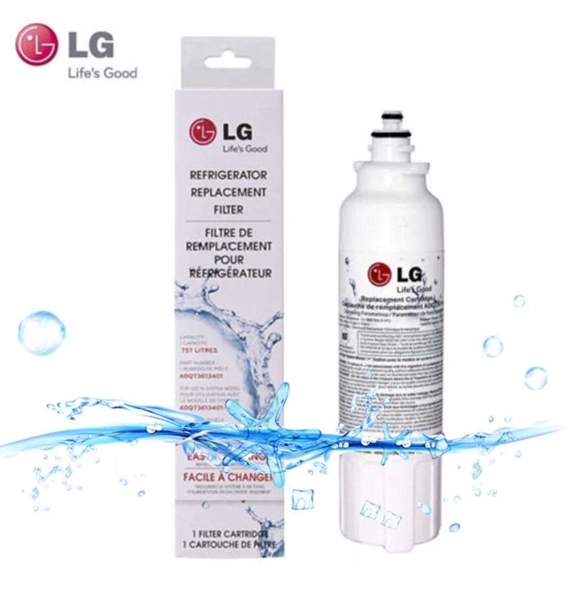 Two Pack Genuine OEM LG LT800P ADQ73613401 - 2 Replacement Water Filters SEALED