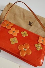 Louis Vuitton Flower Pouch Orange Leather for sale online | eBay