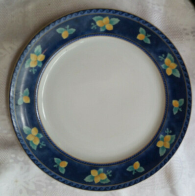 Van Well Welco 1 Speiseteller 27 cm Zitronen weiß gelb blau 
