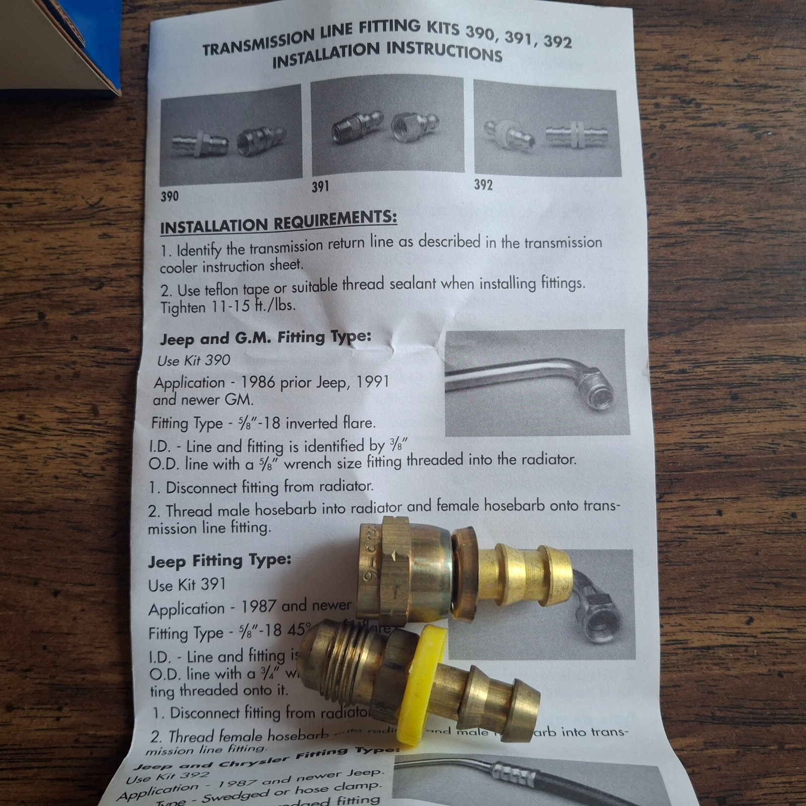 Automatic Transmission Oil Cooler Line Connector for TJ, Wrangler+More 391