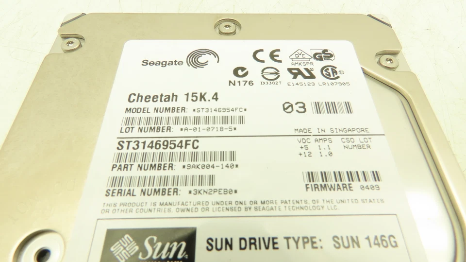 Sun/Seagate Cheetah 15K.4 Hard Drive Fibre Channel 15k rpm 3.5" 146Gb Lot of 2 - Image 2 of 4