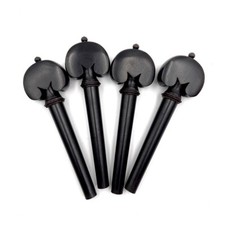 1set/4pcs Ebony Wood Cello Tuning Pegs Ebony Wood 4/4 Size