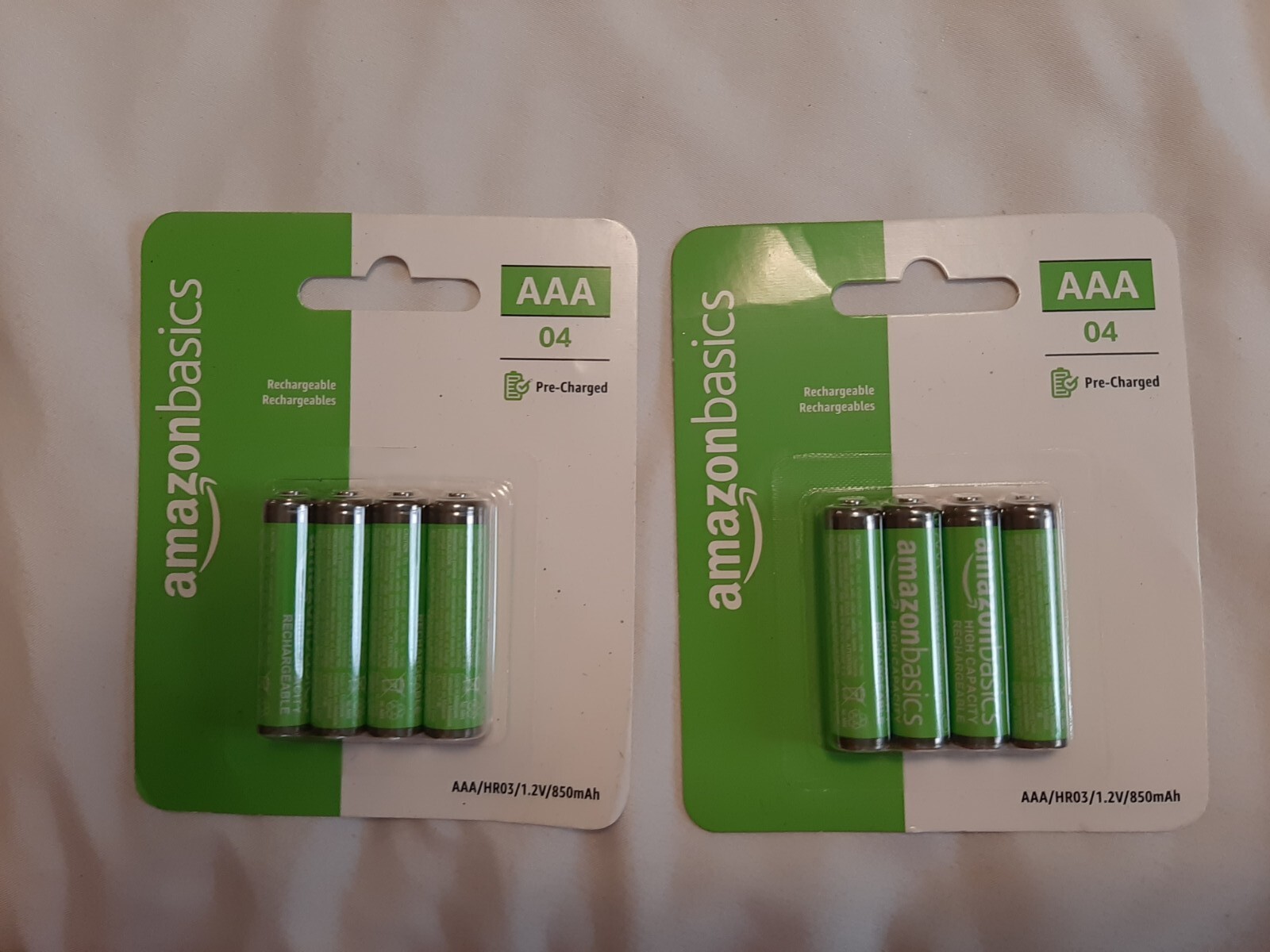 Basics 2 Pack AAA Rechargeable Batteries Precharged