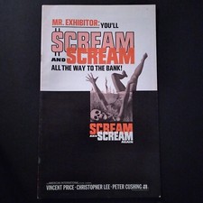 1970 Original "Scream and Scream Again" Advertising Movie Press Book Poster NICE