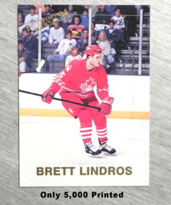 BRETT LINDROS (1) 1994 Investor's Journal Gold ''PROSPECT'' card #3  * 1 of 5,000