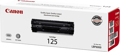 Canon Toner 125 Cartridge, Compatible to MF3010 VP and LBP6030w Printers, Black