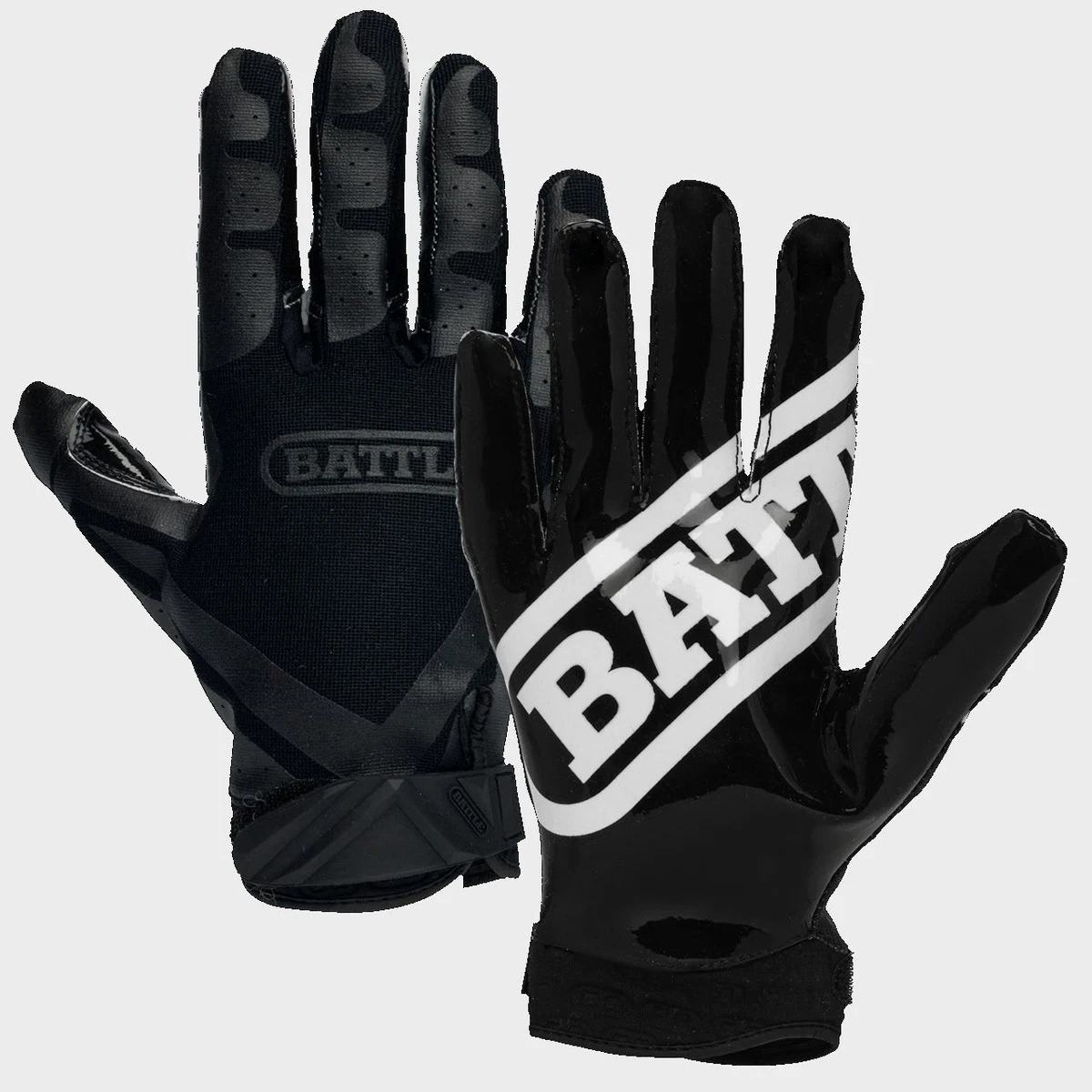 Battle Sports Ultra Stick Football Receivers Gloves PAIR Black