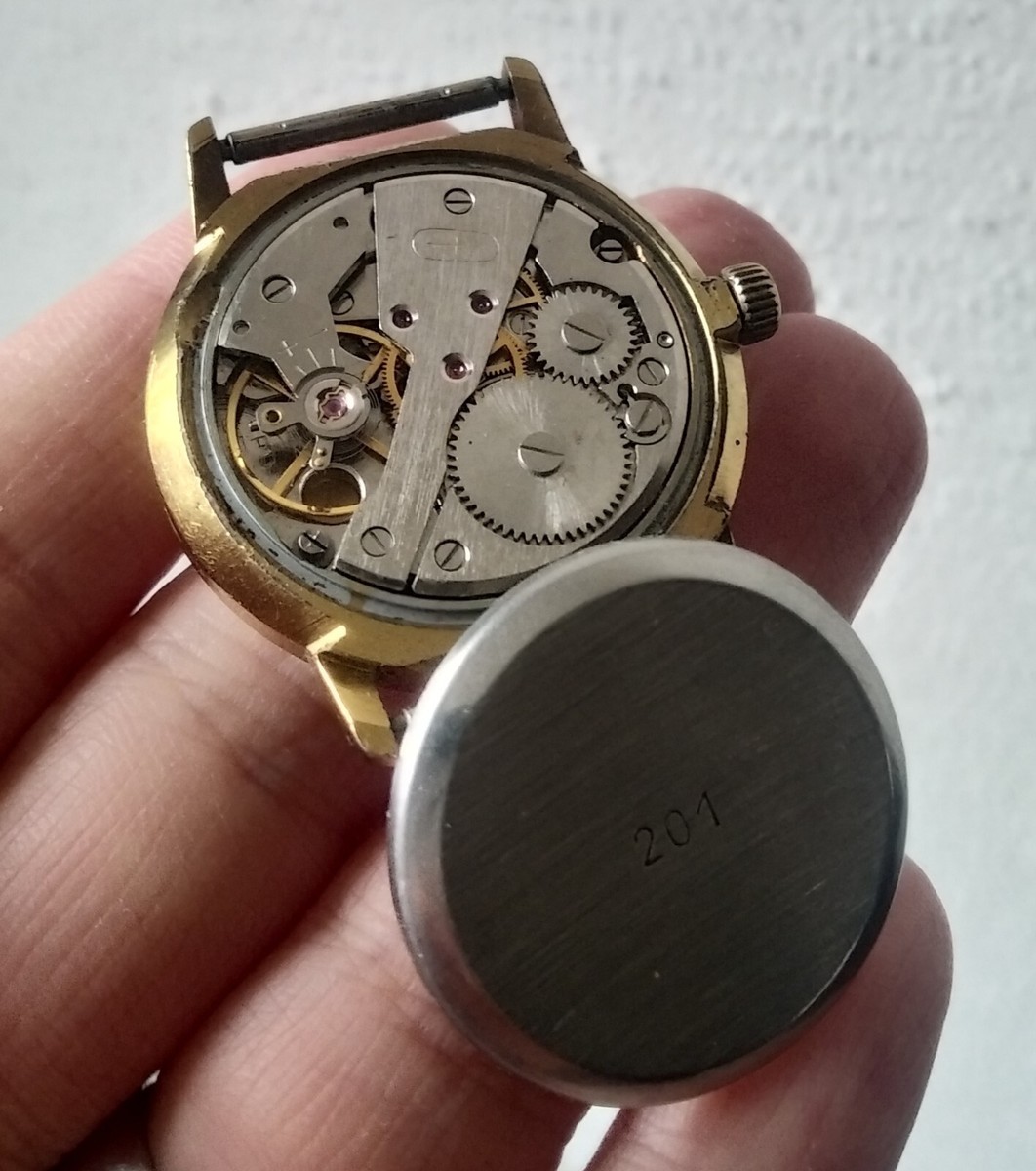 Montre Mécanique VIMPEL Biélorussie 1990 - Vintage, Boîtier Doré, Remontage Manuel
