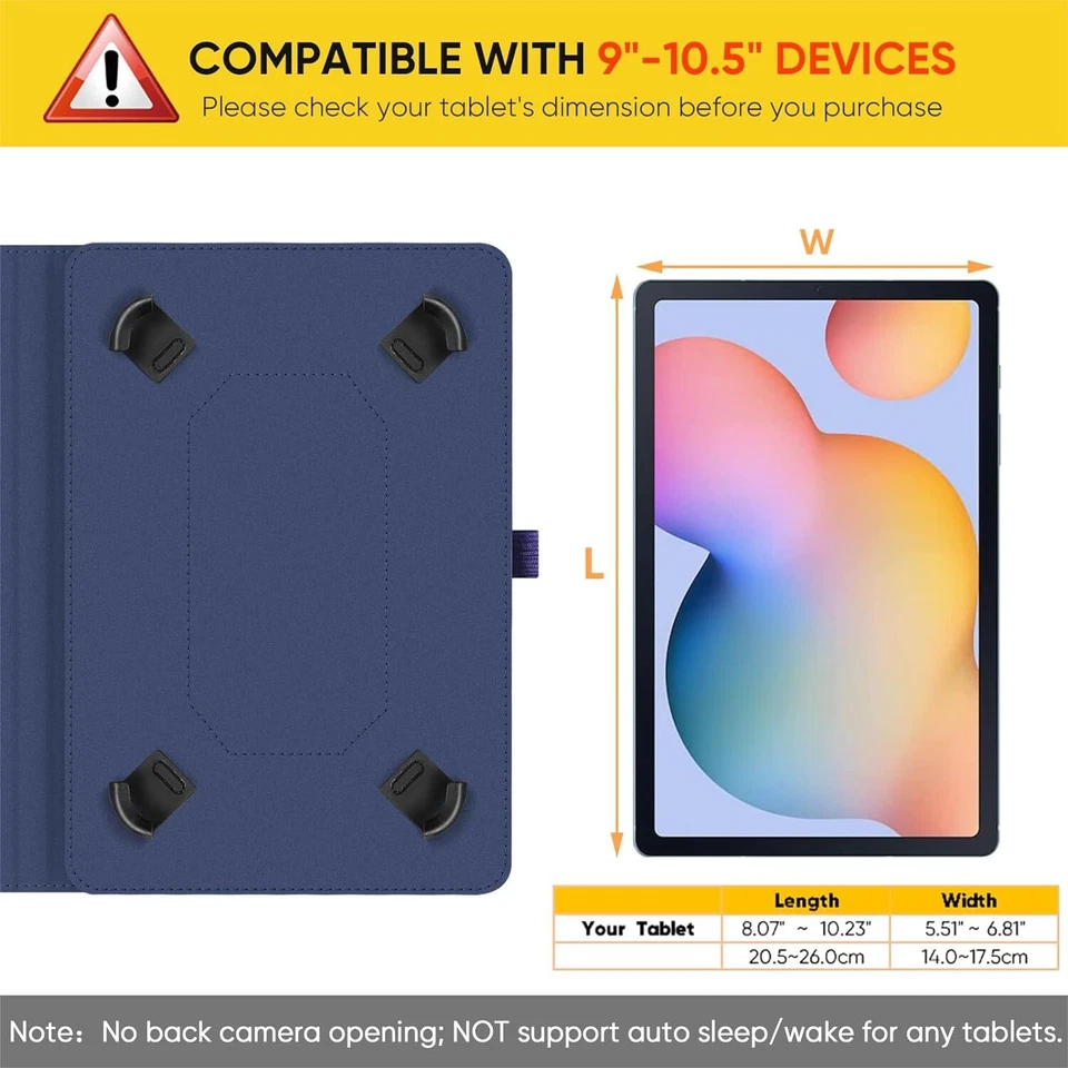 Universal Case for 9 10 10.1 inch Coopers, ZZB, ATOZEE Tablet Multi-Angle Cover - Image 2 of 4