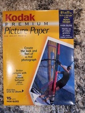 Kodak Premium Picture Paper for Inkjet Printers, 8.5 x 11, High Gloss, 15 Sheets