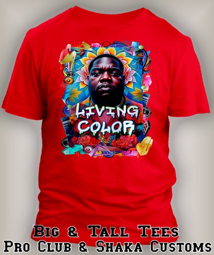 Biggie in Living Color Hip Hop Music Tribute Tee Shirt Street Wear Big Tall Sm - Picture 11 of 12