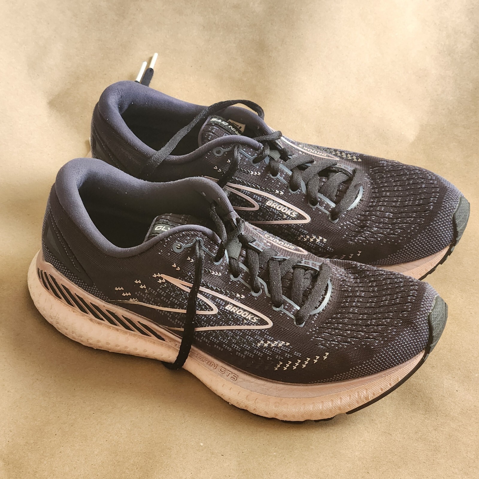 Brooks Glycerin GTS 19 1203441B074 Black Rose Gold Running Shoes US Women's  8 B | eBay